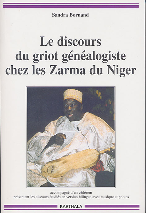 Photo of front page of book of Sandra Bornand, Le discours du griot; click left mouse button to view enlarged.
