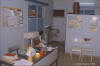 Book; photo of a pile of books on a desk in an office at the Niamey hospital.