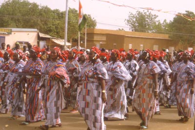 Group of Zarma woman in traditional clothes